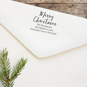Frohe Weihnachts-Custom-Rücksendeadresse Permastempel