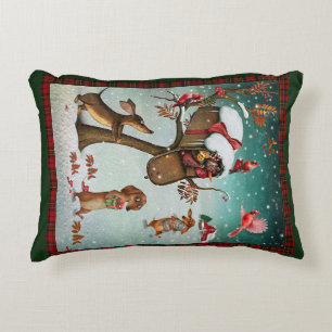 Frohe Weihnachts-Dackel Dog Lovers Geschenk Dekokissen