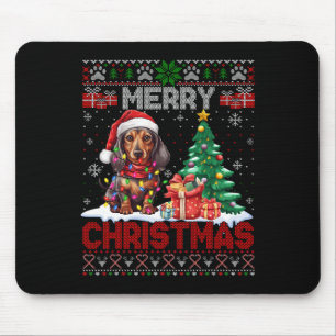 Frohe Weihnachts-Dackel Hund Lover Familie Ugly Xm Mousepad