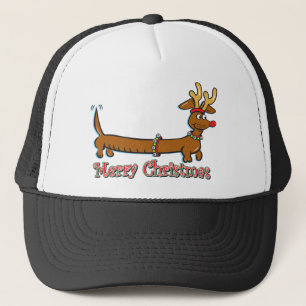 Frohe Weihnachts-Dackel Truckerkappe