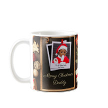 Frohe Weihnachts-Daddy-Familienfoto-Vorlage