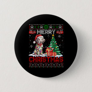 Frohe Weihnachts-Dalmatiner Hund Lover Familie Ugl Button