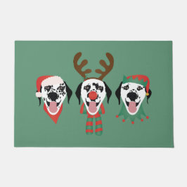 Frohe Weihnachts-Dalmatiner-Hunde Fußmatte
