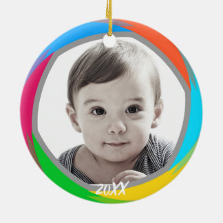 Frohe Weihnachts Dated Foto Ornament