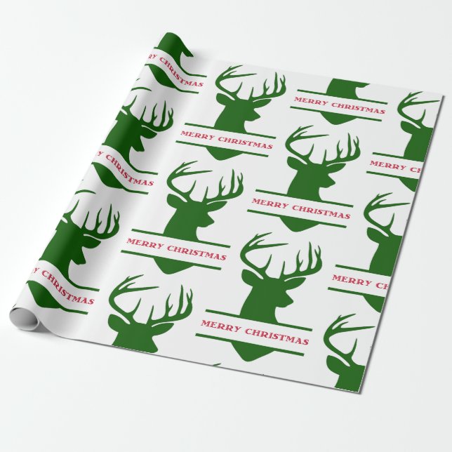 Frohe Weihnachts-Deer-Wrapping Paper - Michael Geschenkpapier (Ungerollt)