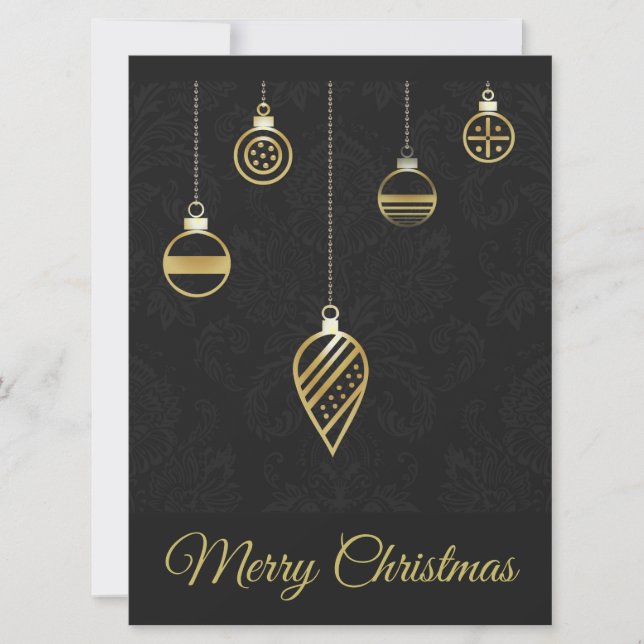 Frohe Weihnachts-Dekorative Gold Geometry (Vorderseite)
