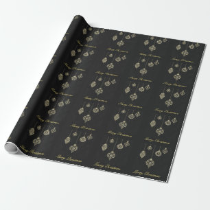 Frohe Weihnachts-Dekorative Gold Geometry Verpacku Geschenkpapier