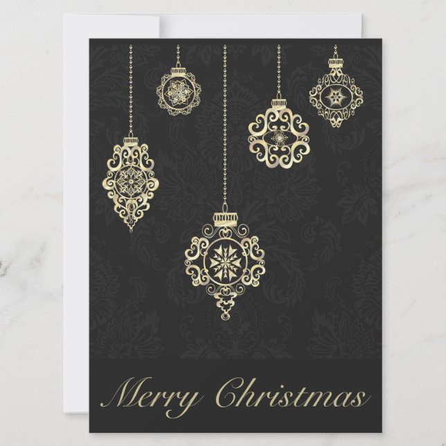 Frohe Weihnachts-Dekorative Rose Gold Geometry (Vorderseite)