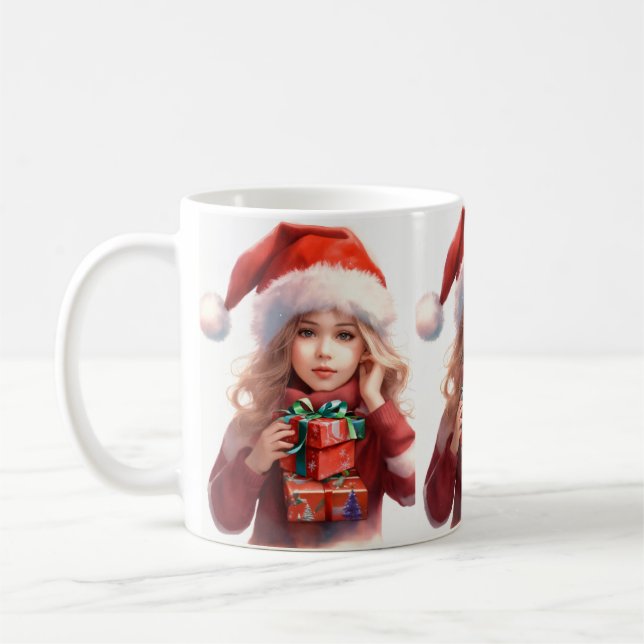 Frohe Weihnachts-Design-Tasse| Kaffeetasse (Links)