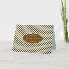 Frohe Weihnachts-Diagonal Stripe Grußkarte Feiertagskarte