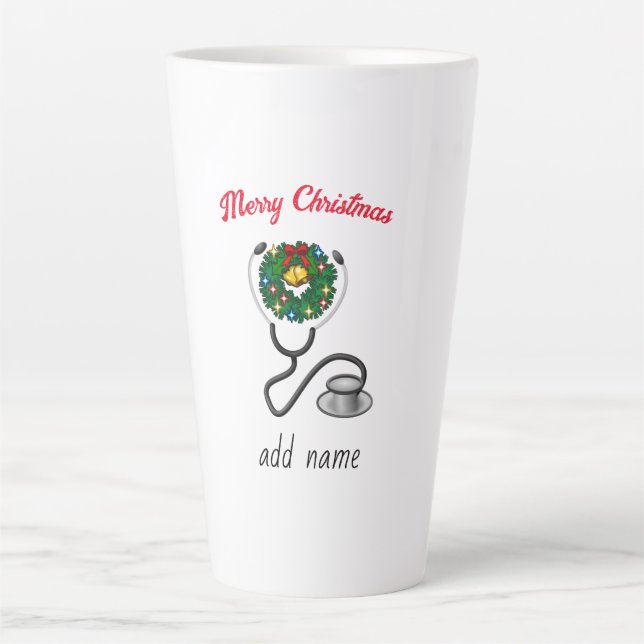 Frohe Weihnachts-Doktor-Wertschätzung Holiday Desi Milchtasse (Vorderseite)