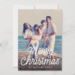 Frohe Weihnachts-Drehbuch Retrostars Foto Feiertagskarte