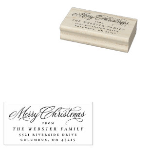 Frohe Weihnachts-elegante Rücksendeadresse Gummistempel