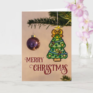 Frohe Weihnachts-elegante Weihnachtsbaumschmuck Karte