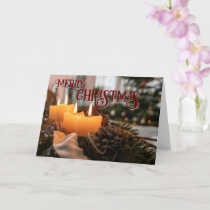 Frohe Weihnachts-elegante Weihnachtskerzen Karte