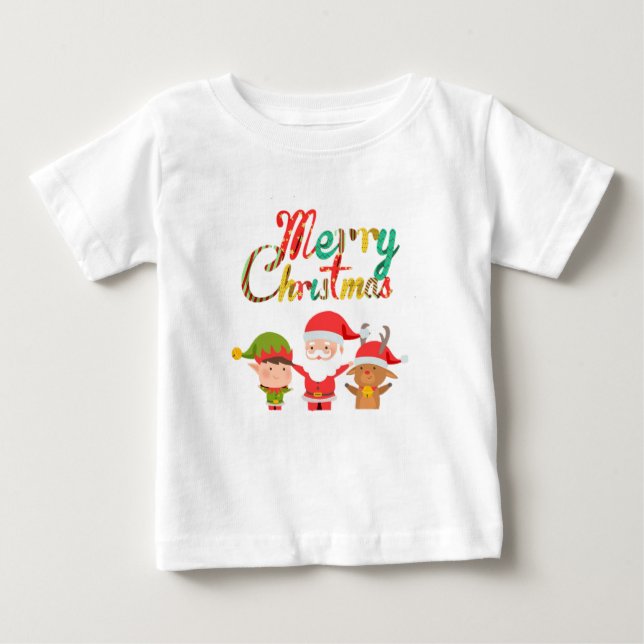 Frohe Weihnachts-Elf Baby T-shirt (Vorderseite)