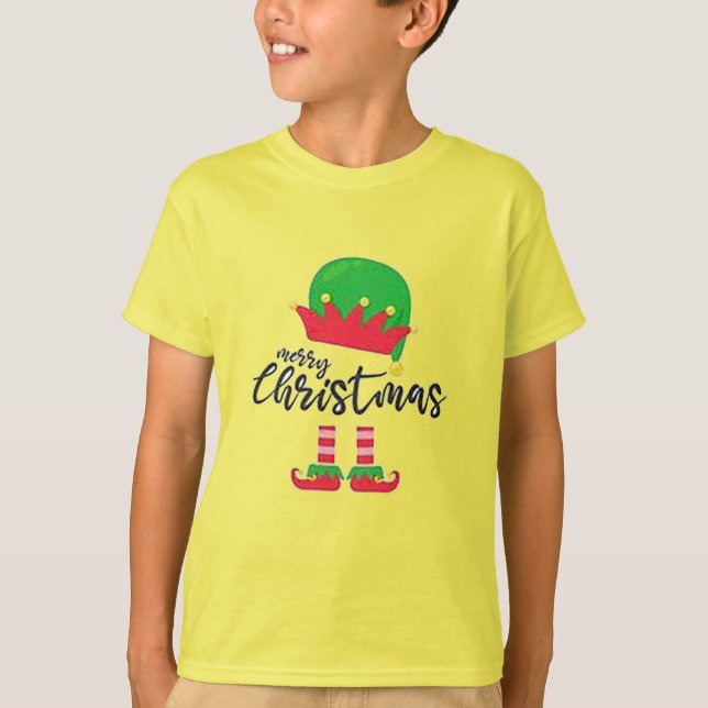 Frohe Weihnachts Elf Basic Kid's Unisex T - Shirt (Vorderseite)