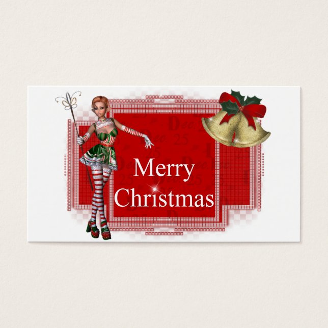 Frohe Weihnachts-Elf Design 2 - Weihnachtsgeschenk (Vorderseite)