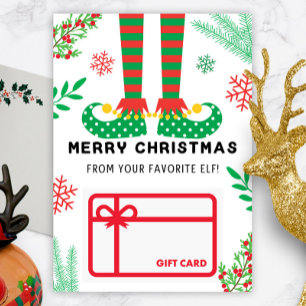 Frohe Weihnachts-Elf-Geschenkkartenhalter Einladung