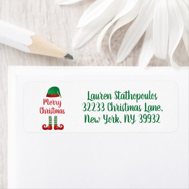 Frohe Weihnachts-Elf Outfit Red Typografy (Insitu)