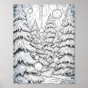 Frohe Weihnachts-Erwachsenenfarben Poster