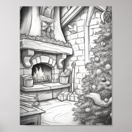 Frohe Weihnachts-Erwachsenenfarben Poster