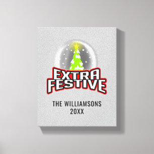 Frohe Weihnachts-Extra-Feierlichkeiten Familie Zuh Leinwanddruck