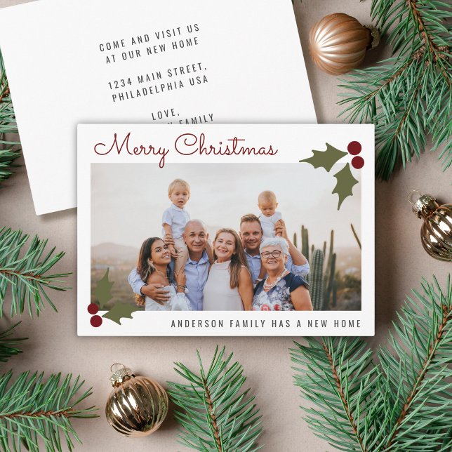 Frohe Weihnachts Familie Foto Cherry Holiday Movin Ankündigung (Von Creator hochgeladen)