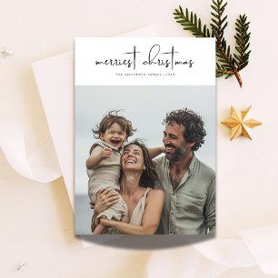 Frohe Weihnachts-Familie Fun Beach Foto Feiertagskarte