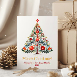 Frohe Weihnachts Familienurlaubskarte Einladung