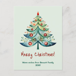 Frohe Weihnachts Familienurlaubskarte Postkarte