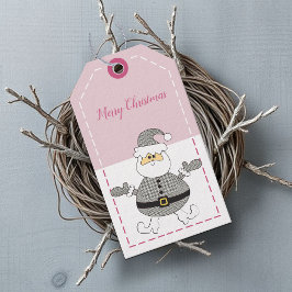 Frohe Weihnachts Fashion Hahnentrittmuster Pattern Geschenkanhänger