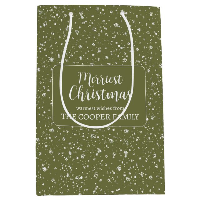 Frohe Weihnachts-Feiertag Weihnachtsfeiertag Gesch Mittlere Geschenktüte (Vorderseite)