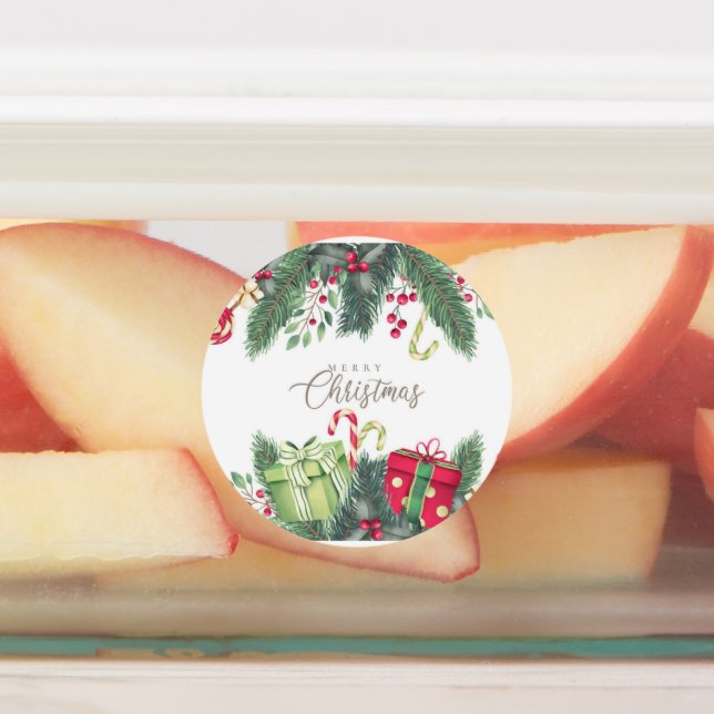 Frohe Weihnachts Feiertage Geschenkdesign Etiketten (Befestigt)