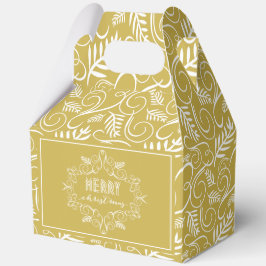 Frohe Weihnachts-Feiertage Gold Vintage Dekos Geschenkschachtel