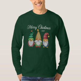 Frohe Weihnachts-Festivals Gnomes Green Long Sleev T-Shirt