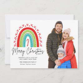 Frohe Weihnachts festliche Regenbogen Candy Cane F