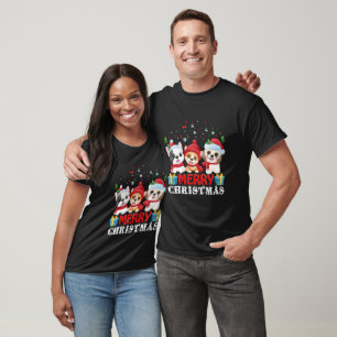 Frohe Weihnachts festliche Welpentrio T-Shirt