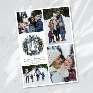 Frohe Weihnachts-Feuerwerk FotoCollage Feiertagskarte