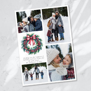 Frohe Weihnachts-Feuerwerk FotoCollage Feiertagskarte