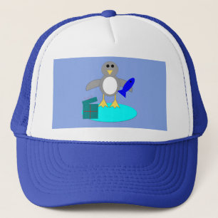 Frohe Weihnachts-Fischerei Pinguin-Hat Truckerkappe