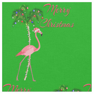 Frohe Weihnachts-Flamingo Stoff