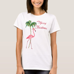 Frohe Weihnachts-Flamingo T-Shirt