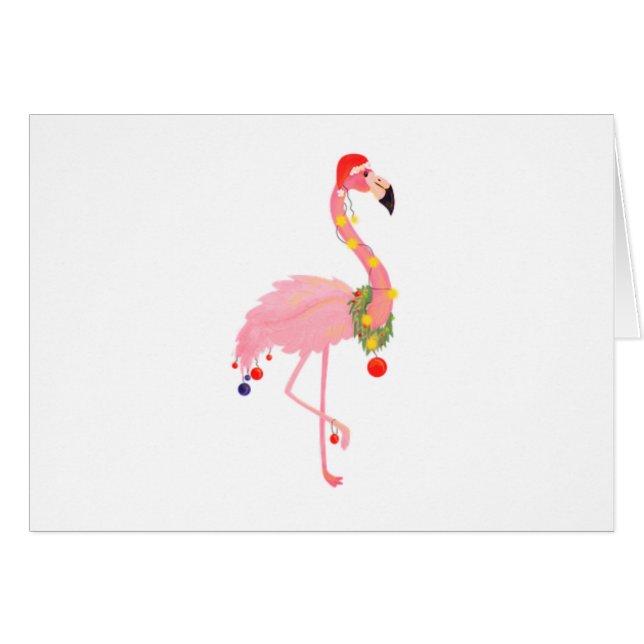 Frohe Weihnachts Flamingo Weihnachtsmannmütze (Vorderseite (Horizontal))