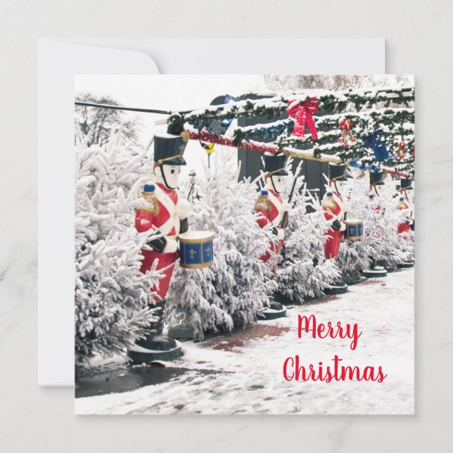 Frohe Weihnachts-Flat Note Card Mitteilungskarte (Vorderseite)