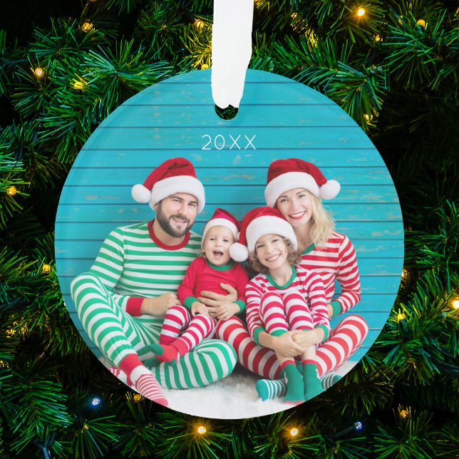 Frohe Weihnachts-Foto Acrylschmuck Ornament (Photo Merry Christmas Ornament )