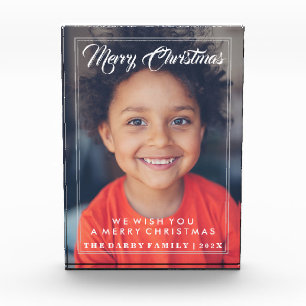 Frohe Weihnachts-Foto Blockgeschenk Fotoblock