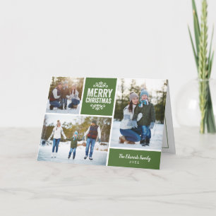 Frohe Weihnachts Foto Collage Grußkarte Feiertagskarte