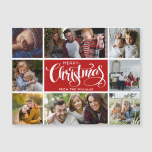 Frohe Weihnachts Foto Collage Postcard Magnetkarte