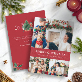 Frohe Weihnachts Foto Collage Urlaubskarte Feiertagskarte